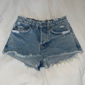 Carmar Frayed Hem Denim Shorts